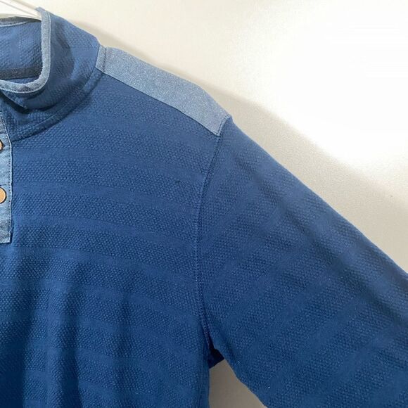Native Code Men’s Henley Long Sleeve shirt in Navy blue size large - Picture 4 of 8